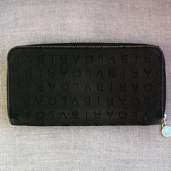 Bulgari Zip Around Long Wallet Canvas Black - Picture 3 of 7
